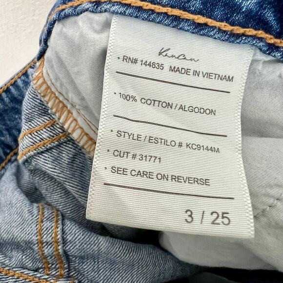 KanCan Women's Bobbie Ultra High Rise Straight Leg Jeans Distressed Size 3/25 - Picture 9 of 9